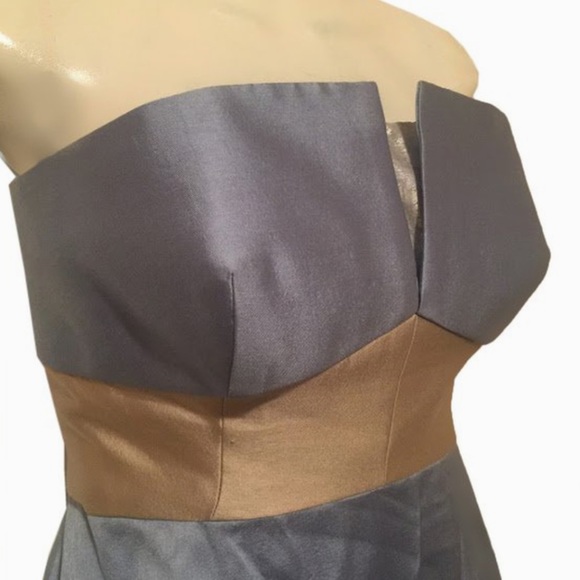 Luly Yang Couture Strapless Silk Full Skirt Dress - Picture 2 of 8